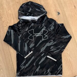 Under Armour Black and Gray Patterned Hoodie